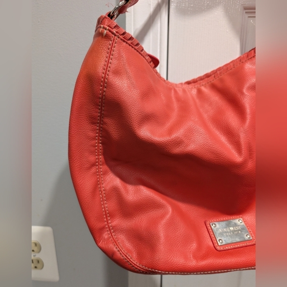 Nine West Coral Orange Faux Leather Shoulder Bag - Picture 2 of 11